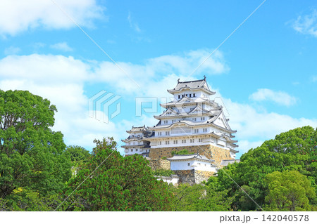 兵庫県姫路市、国宝姫路城の風景 兵庫県姫路市、国宝姫路城の風景 142040578