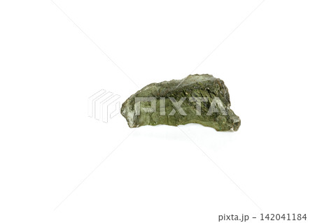 Macro stone mineral meteorite tektite on white background Macro stone mineral meteorite tektite on white background 142041184