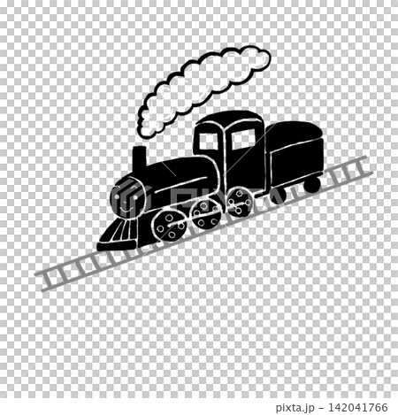 可愛的蒸氣機車插圖 可愛的蒸氣機車插圖 142041766