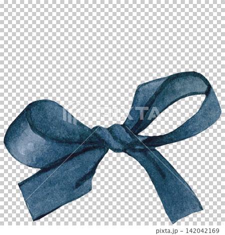 Blue Decorative Ribbon Bow Blue Decorative Ribbon Bow 142042169
