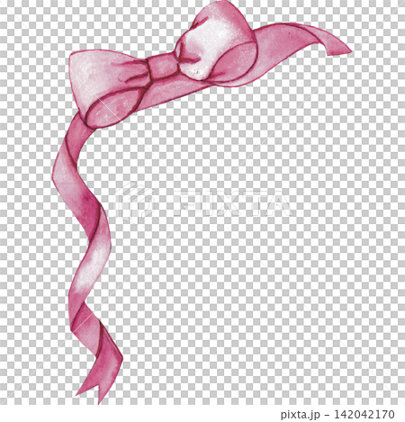 Pink Curled Ribbon 142042170
