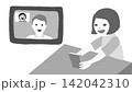 オンライン英会話をする女の子 142042310