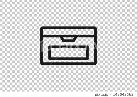 Cooler box line art icon Cooler box line art icon 142042562