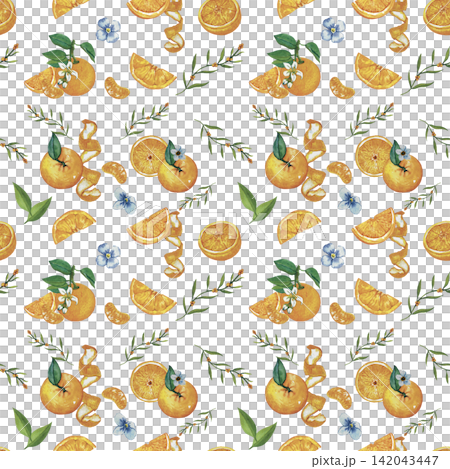 Orange Citrus Fruit Pattern Orange Citrus Fruit Pattern 142043447