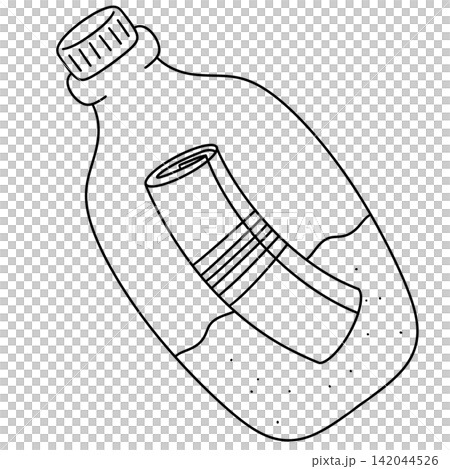 Simple line art of a spray bottle Simple line art of a spray bottle 142044526