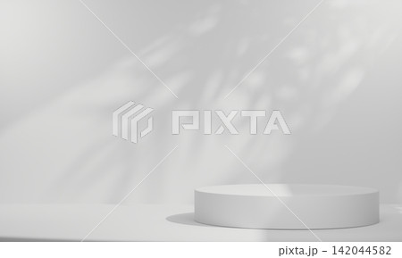 Beige White studio background and white display stand on concept chinese new year. 3D rendering Beige White studio background and white display stand on concept chinese new year. 3D rendering 142044582