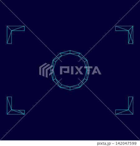 Camera focus low poly triangulation triangulated polygonal electric cyan blue vibrant aqua neon color vector illustration image outline contour line Camera focus low poly triangulation triangulated polygonal electric cyan blue vibrant aqua neon color vector illustration image outline contour line 142047599