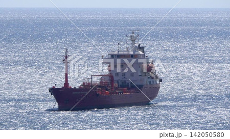 Novorossiysk Russia July 05 2026 Close up view of the vessel Kapitan Shiryaev sailing in the Black Sea on a sunny day Novorossiysk Russia July 05 2026 Close up view of the vessel Kapitan Shiryaev sailing in the Black Sea on a sunny day 142050580