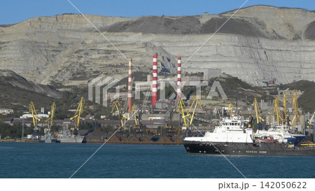 Novorossiysk Russia June 28 2026 Rescue vessel Rescue Zone sailing in the commercial seaport of Novorossiysk on a sunny day Novorossiysk Russia June 28 2026 Rescue vessel Rescue Zone sailing in the commercial seaport of Novorossiysk on a sunny day 142050622
