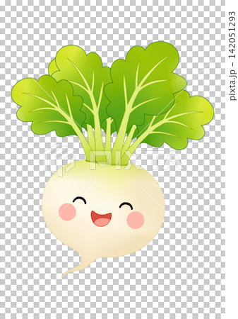 "A smiling turnip with leaves still attached" "A smiling turnip with leaves still attached" 142051293