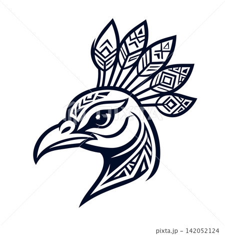 peacock head bird illustration design peacock head bird illustration design 142052124