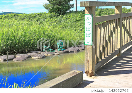 8月の庄内平野風景 荒鍋の河童 8月の庄内平野風景 荒鍋の河童 142052765
