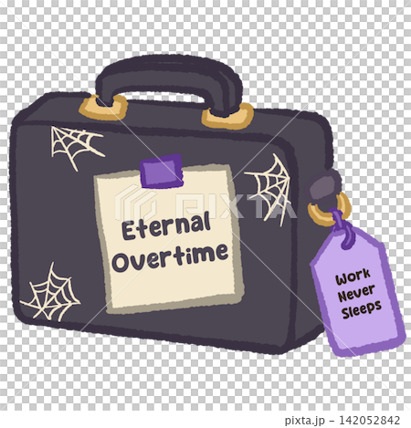 Spooky Office Briefcase Eternal Overtime Work Never Sleeps Funny Corporate Halloween Illustration Spooky Office Briefcase Eternal Overtime Work Never Sleeps Funny Corporate Halloween Illustration 142052842