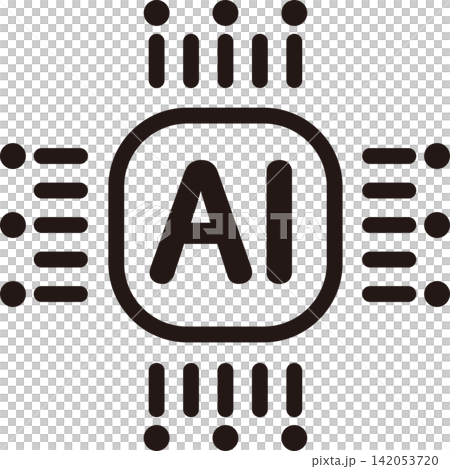 AI chip icon, artificial intelligence, microchip, CPU, semiconductor, processor, technology, design AI chip icon, artificial intelligence, microchip, CPU, semiconductor, processor, technology, design 142053720