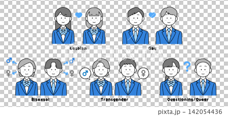 Simple and easy to use | Illustration set explaining LGBTQ for students | Diversity and sex education 142054436