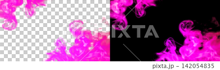 Swirling pink smoke cutout material with transparent background Swirling pink smoke cutout material with transparent background 142054835