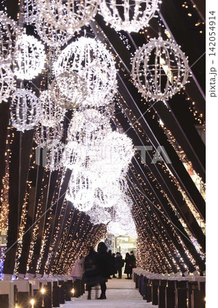 【トリミング変更比率変更】函館駅前でのイベント 光の通路 【トリミング変更比率変更】函館駅前でのイベント 光の通路 142054914
