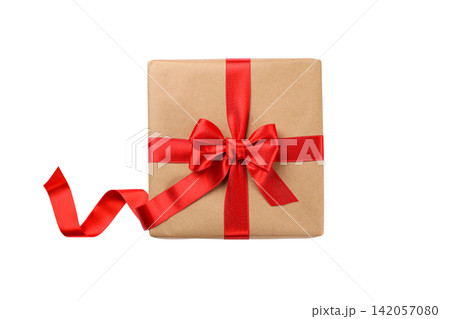 Christmas. Elegant gift box sits ready to be opened during joyful moment, PNG Christmas. Elegant gift box sits ready to be opened during joyful moment, PNG 142057080