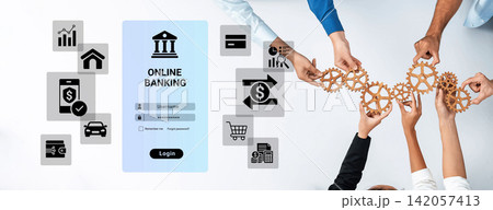 Hands Holding Gears Symbolizing Collaboration in Online Banking, Illustrating Digital Finance, Secure Transactions, and User Interaction Concepts. Glyphic Hands Holding Gears Symbolizing Collaboration in Online Banking, Illustrating Digital Finance, Secure Transactions, and User Interaction Concepts. Glyphic 142057413