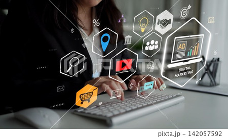 Online Ads Strategy and Digital Content Marketing for Business Growth Muxer 142057592