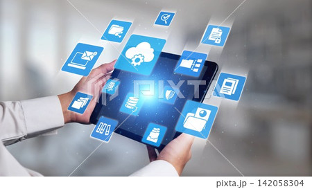 Managing online documents cloud storage and digital file security icons Gist Managing online documents cloud storage and digital file security icons Gist 142058304