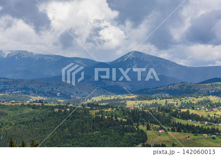 Mountains and valleys in the Carpathians region of Ukraine Mountains and valleys in the Carpathians region of Ukraine 142060013