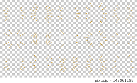 A set of vector illustrations featuring golden speed lines. A set of vector illustrations featuring golden speed lines. 142061189