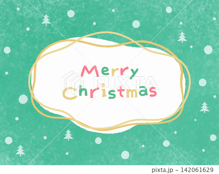 水彩風クリスマスのフレーム 142061629