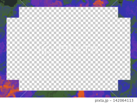 Purple and orange distorted watercolor frame Purple and orange distorted watercolor frame 142064113