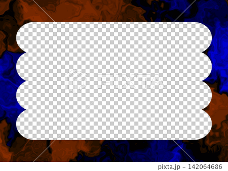 Blue and brown scalloped borders on the left and right Blue and brown scalloped borders on the left and right 142064686