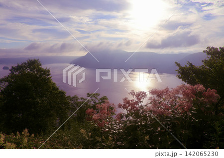 夏の摩周湖・早朝(北海道・弟子屈町) 夏の摩周湖・早朝(北海道・弟子屈町) 142065230