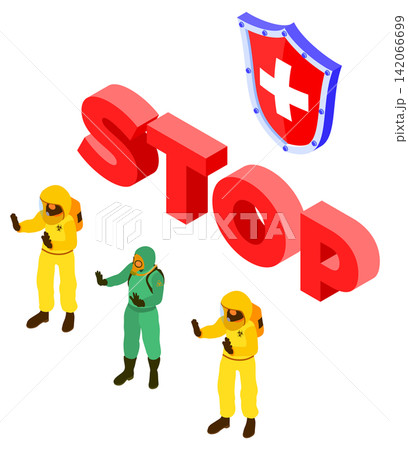 Doctors in protective coverall stop coronavirus 142066699
