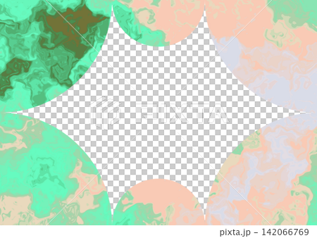 爽やか水彩のひし形枠 爽やか水彩のひし形枠 142066769