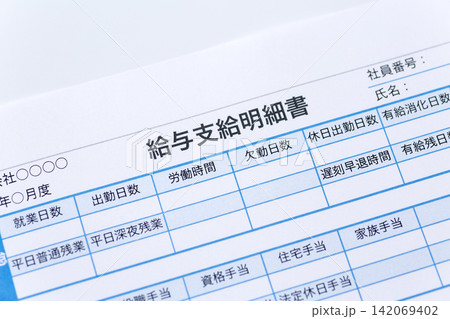 給与支給明細書 142069402