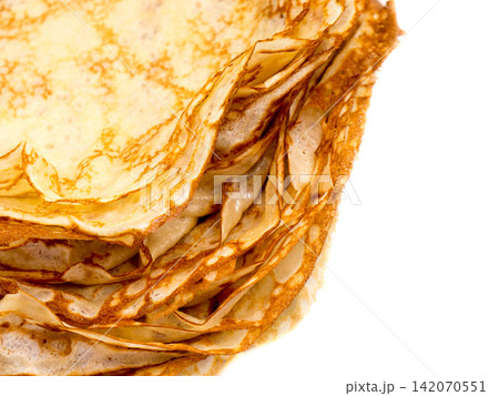 Pancakes lying on a plate. Pancakes lying on a plate. 142070551