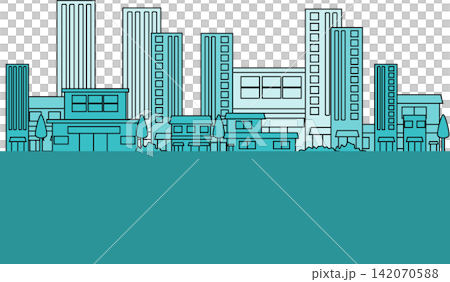 オフィス街のイラスト オフィス街のイラスト 142070588