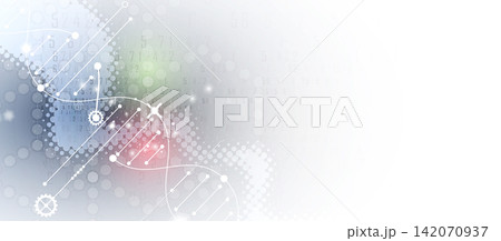 Dna science stock background, neural pathways, molecular strands 142070937