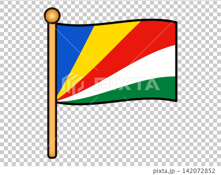 Seychelles flag illustration material 5 Seychelles flag illustration material 5 142072852