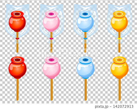 Apple candy illustration set 4 Apple candy illustration set 4 142072913