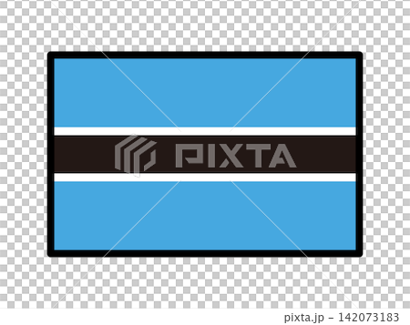 Botswana flag illustration material Botswana flag illustration material 142073183