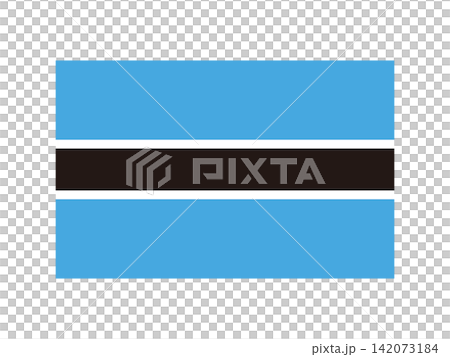 Botswana flag illustration material 2 Botswana flag illustration material 2 142073184