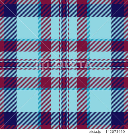 Minimalist tartan plaid texture, rest pattern fabric seamless. Checks textile vector background check in cyan and pink colors. Minimalist tartan plaid texture, rest pattern fabric seamless. Checks textile vector background check in cyan and pink colors. 142073460