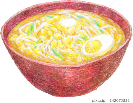 味噌ラーメンのイラスト(手描き風) 味噌ラーメンのイラスト(手描き風) 142073822