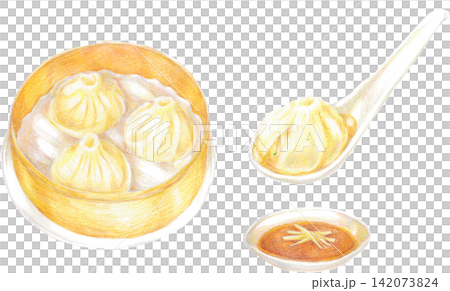 小籠包のイラスト（手描き風） 142073824