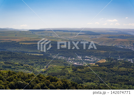 View of the mountains and Kislovodsk from the observation decks of the Kislovodsk Park View of the mountains and Kislovodsk from the observation decks of the Kislovodsk Park 142074771