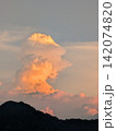 雲、夕景 142074820
