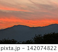 雲、夕景 142074822