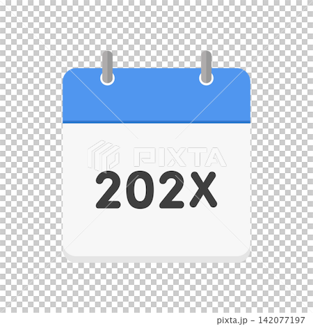A simple image illustration of a blue calendar icon with the letters 202X, representing an uncertain year. A simple image illustration of a blue calendar icon with the letters 202X, representing an uncertain year. 142077197