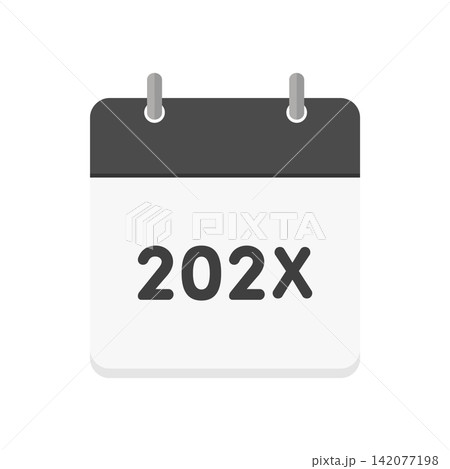 黒いカレンダーのアイコンに202Xの文字 - 未確定な予定の西暦を表すシンプルなイメージイラスト素材 黒いカレンダーのアイコンに202Xの文字 - 未確定な予定の西暦を表すシンプルなイメージイラスト素材 142077198