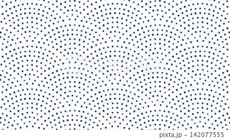 手描き鮫小紋模様の紺色和風背景 日本の伝統文様・横長 手描き鮫小紋模様の紺色和風背景 日本の伝統文様・横長 142077555